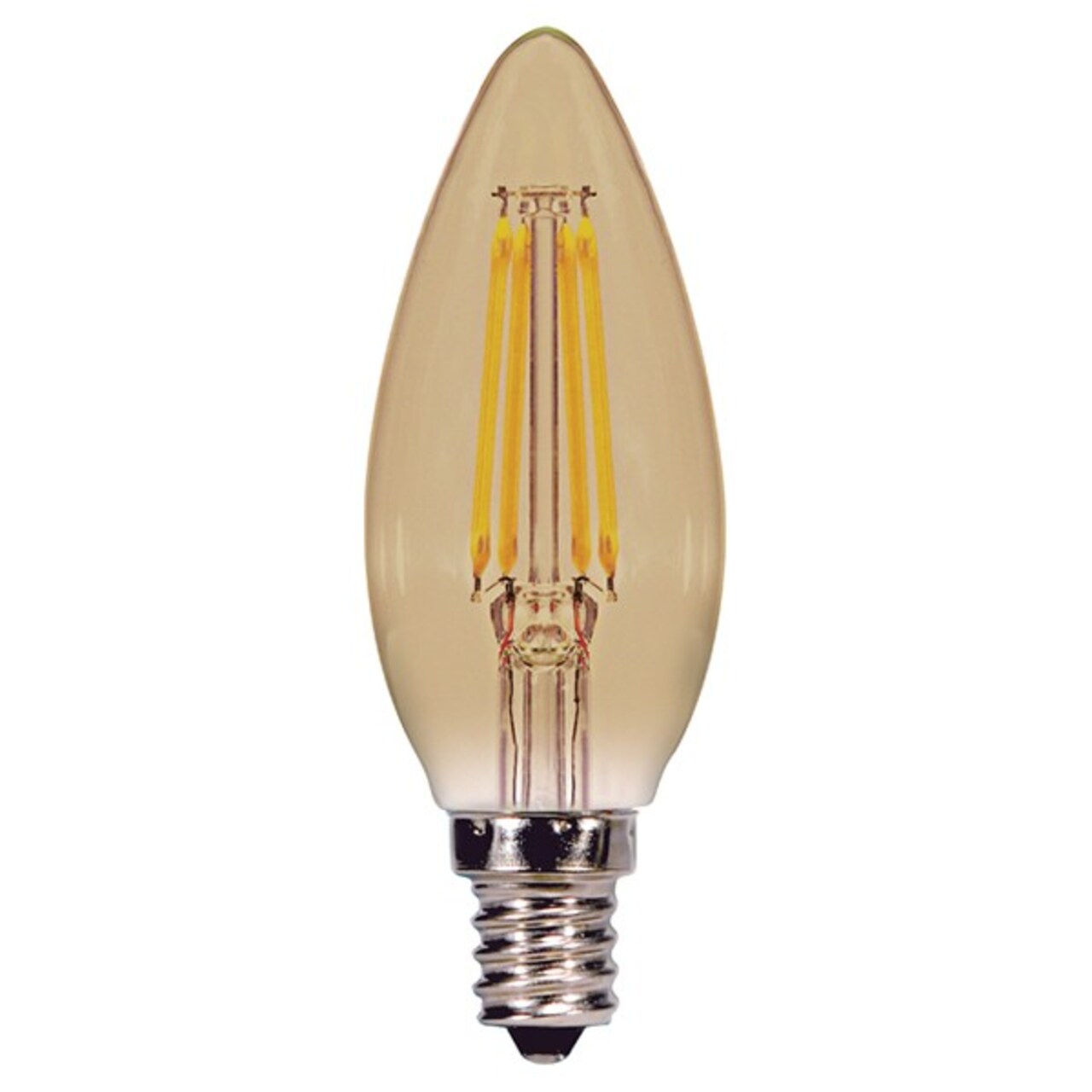 Satco S9986 3.5w C11 E12 LED 120v 2000K 300 lumens Vintage style filament lamps